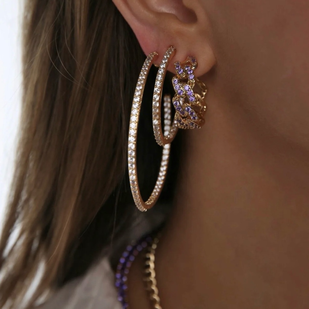 Crystal Glaze Serena Hoop Earrings